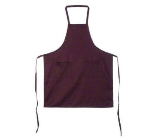 Bib Apron - Burgundy Fixed 28X33