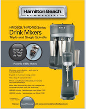 Load image into Gallery viewer, Hamilton Drink Mixer Spindle Single HMD
