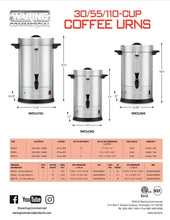 Load image into Gallery viewer, Coffee Percolator 110 Cup S/S
