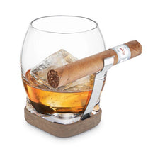 Load image into Gallery viewer, Cigar Glass SS Holder Silicone Base
