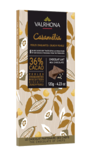 Valrhona Caramelia Chocolate Bar with Crispy Pearls 85g