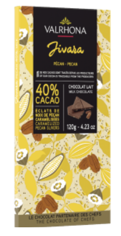 Valrhona Jivara Chocolate Bar with Pecans 85g
