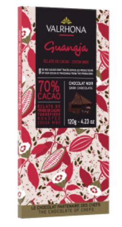 Valrhona Guanaja Chocolate Bar with Cocoa Nibs 85g
