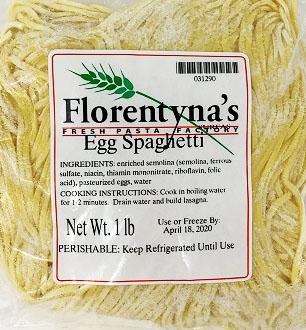 Florentyna's Egg Spaghetti (Frozen) 1lb