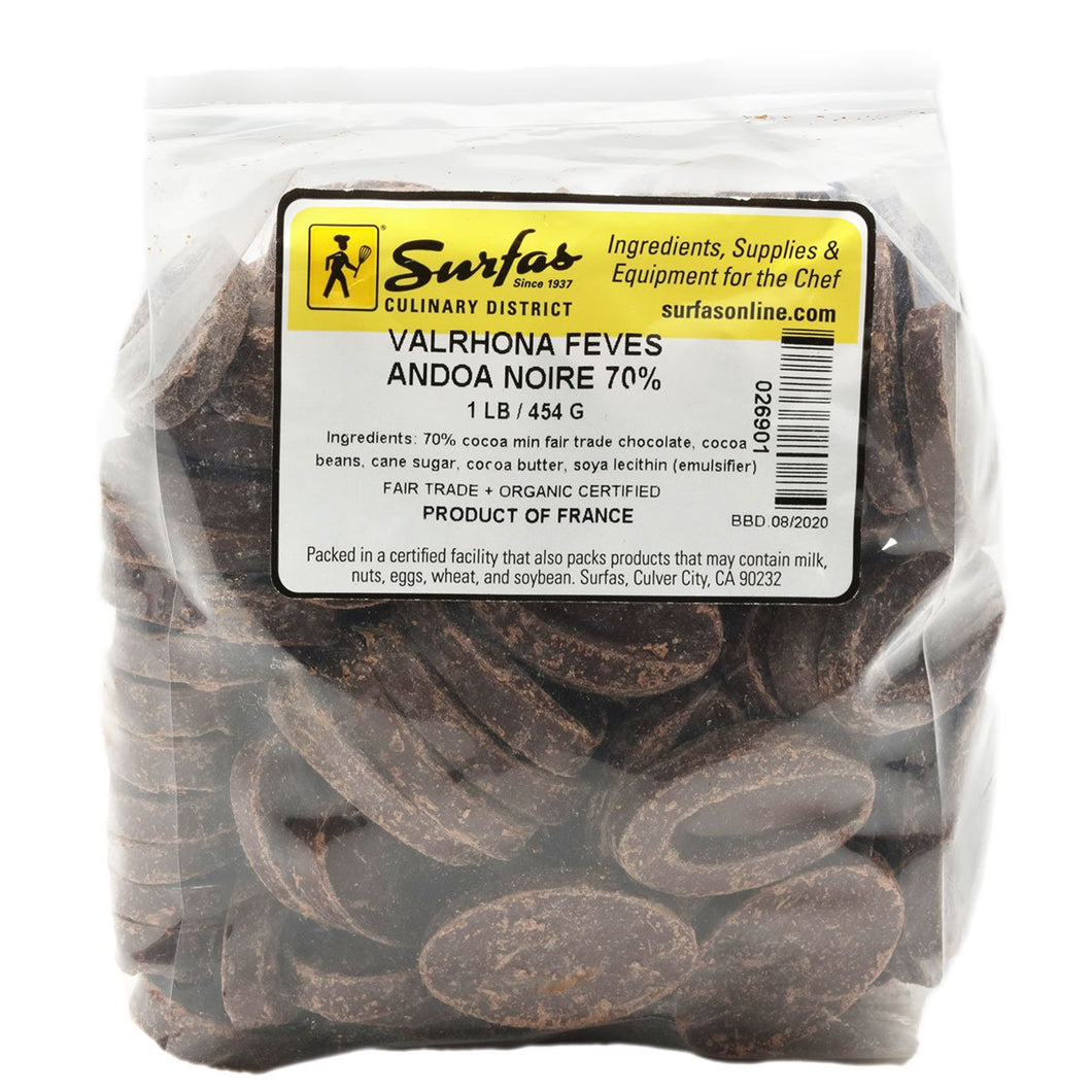 Valrhona Feves 70% Andoa Noire 1lbs
