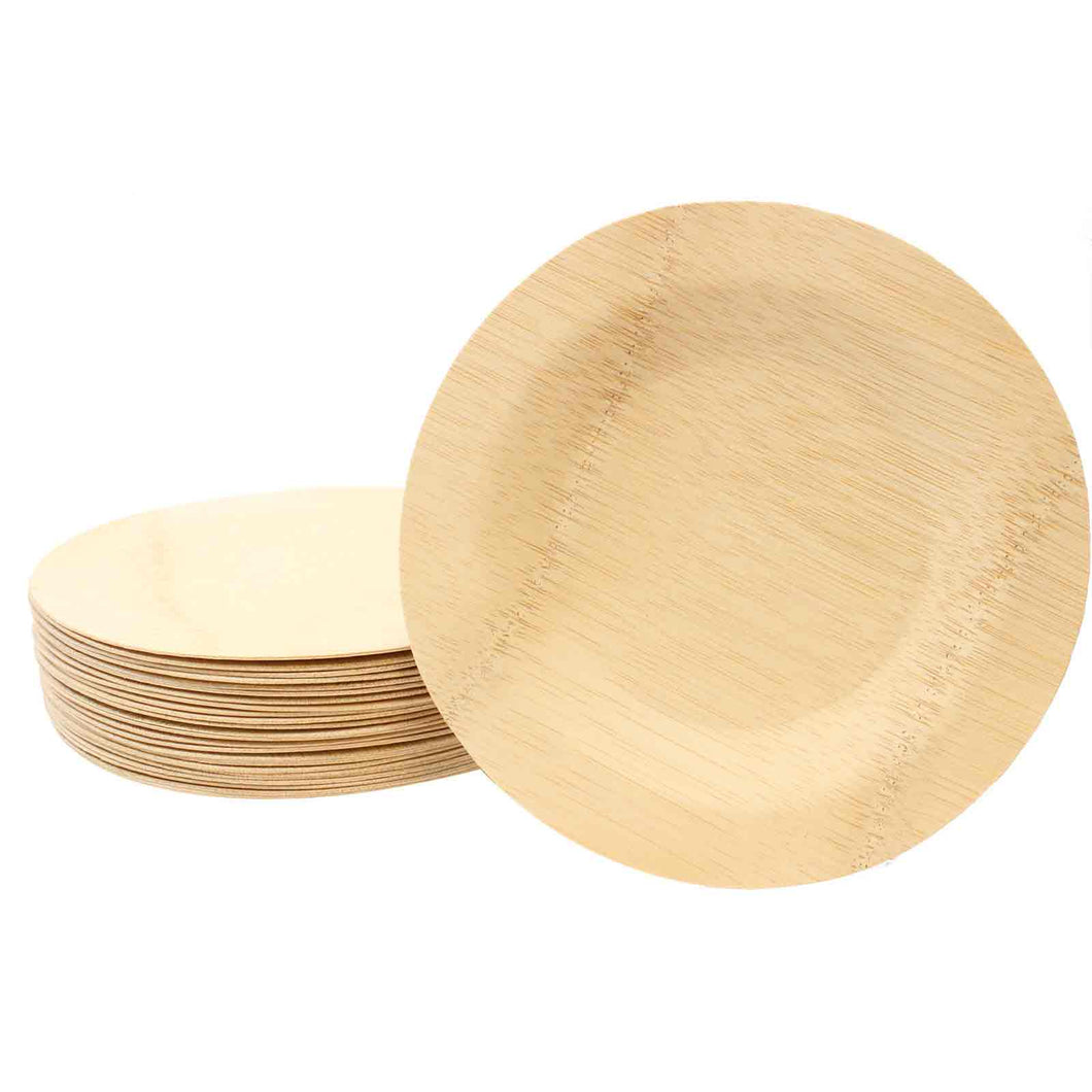 Bamboo 11in Round Plates 25pk