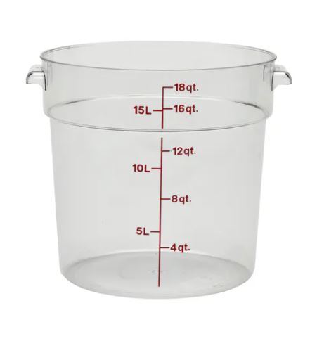 Cambro Food Storage Round Clear 18qt