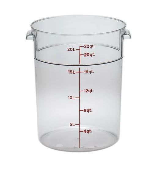 Cambro Food Storage Round Clear 22qt
