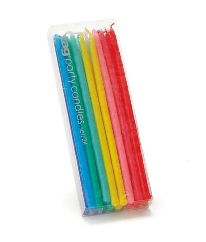 Assorted Mini Taper Color Candles 24pk