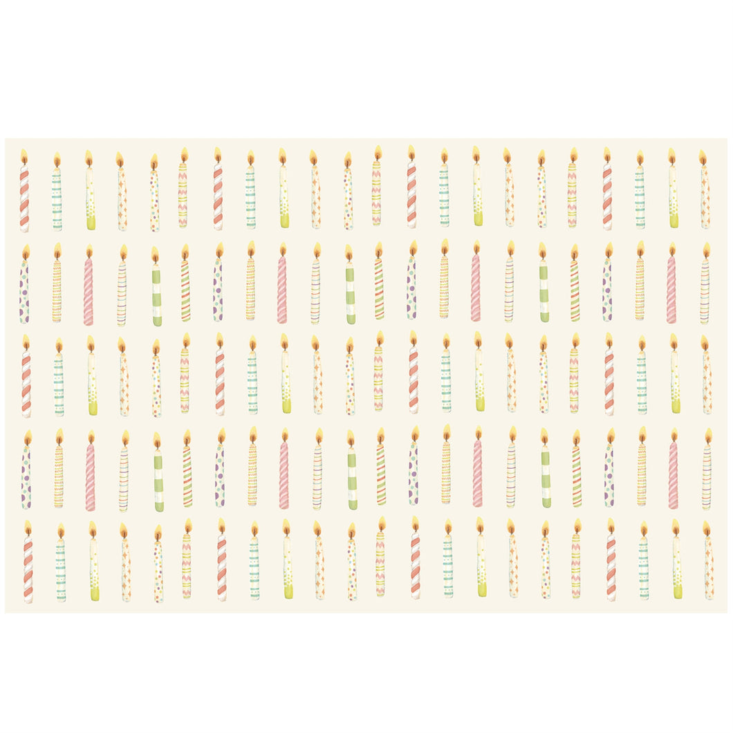 Placemat Paper Birthday Candles