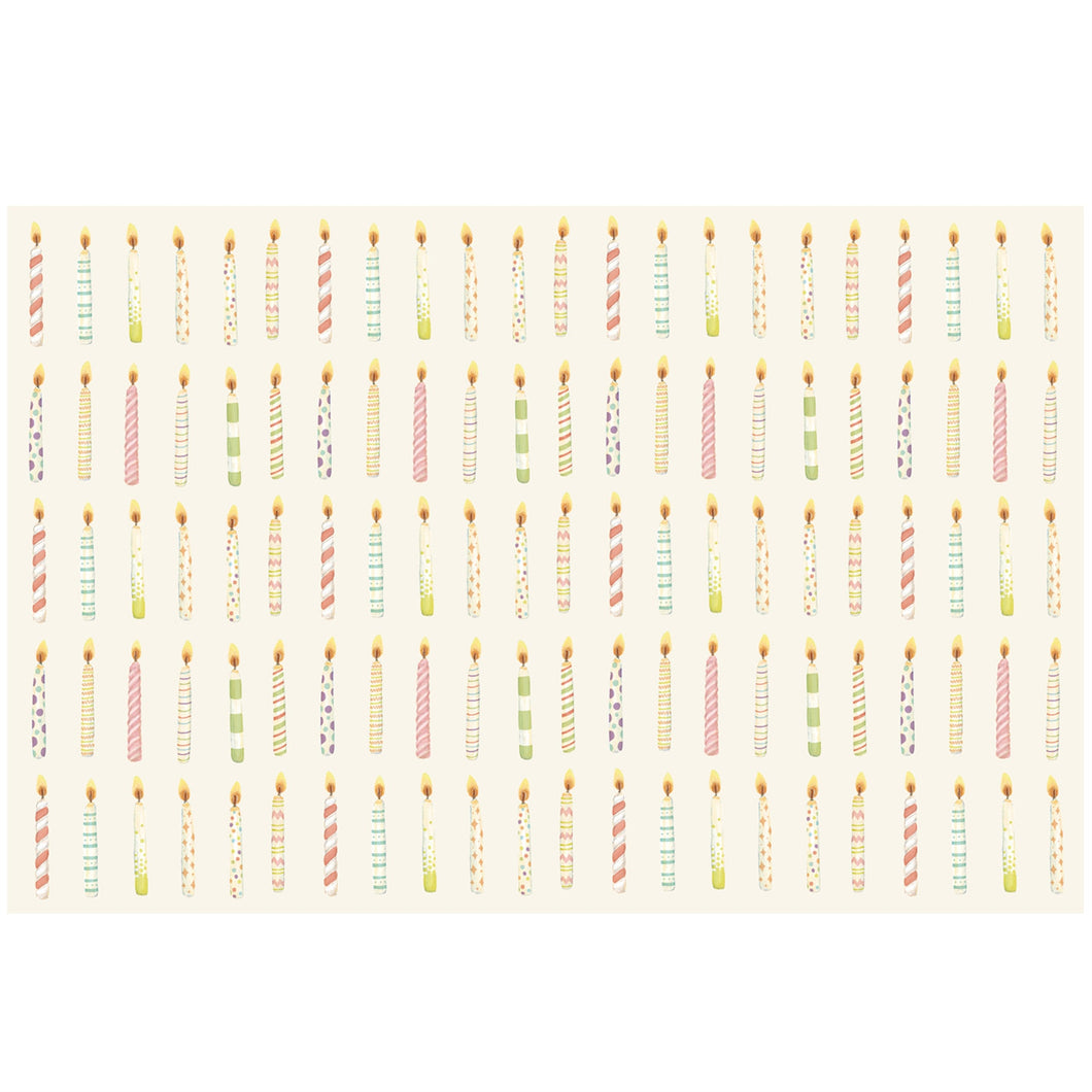 Placemat Paper Birthday Candles