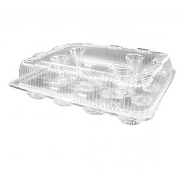 Container 12ct Regular Cupcake Clear