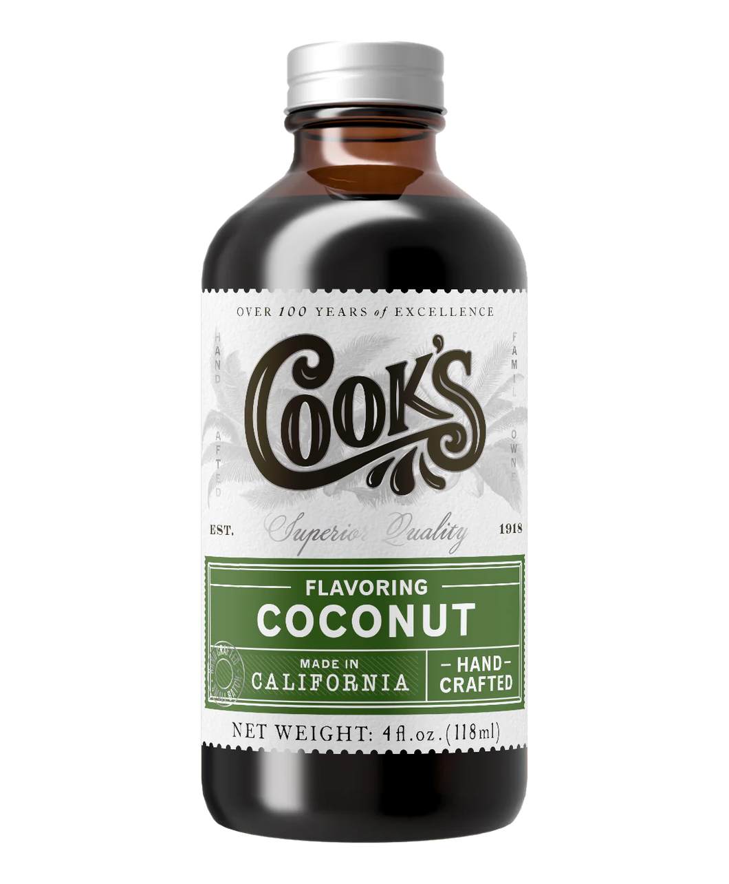 Cooks Coconut Extract 4oz