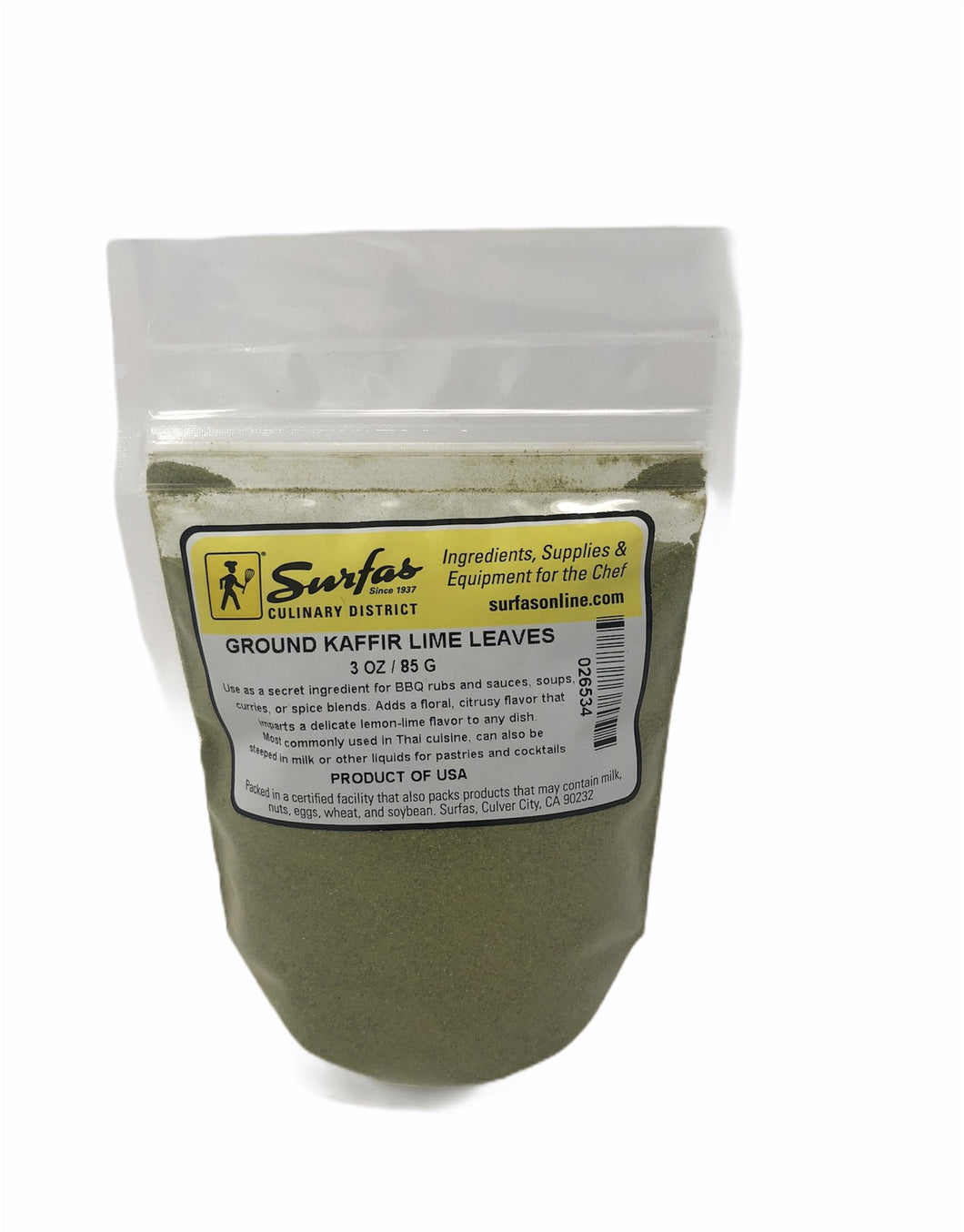 Kaffir Lime Leaves Ground 3oz