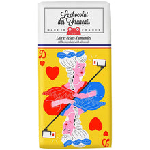 Load image into Gallery viewer, &quot;Chocolat des Francais&quot; Milk Chocolate with Almond Bar 80g
