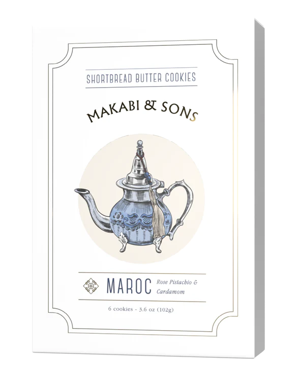 Makabi & Sons Rose Pistachio Cardamom Shortbread Cookies 3.6oz