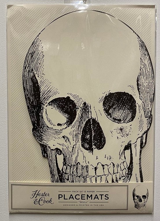 Paper Placemat Die-Cut Skull