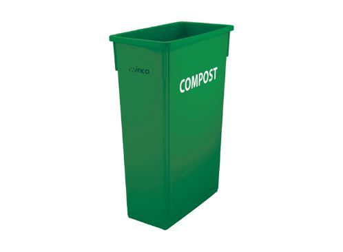 COMPOST Trash Can 23 Gallon Slender - Green